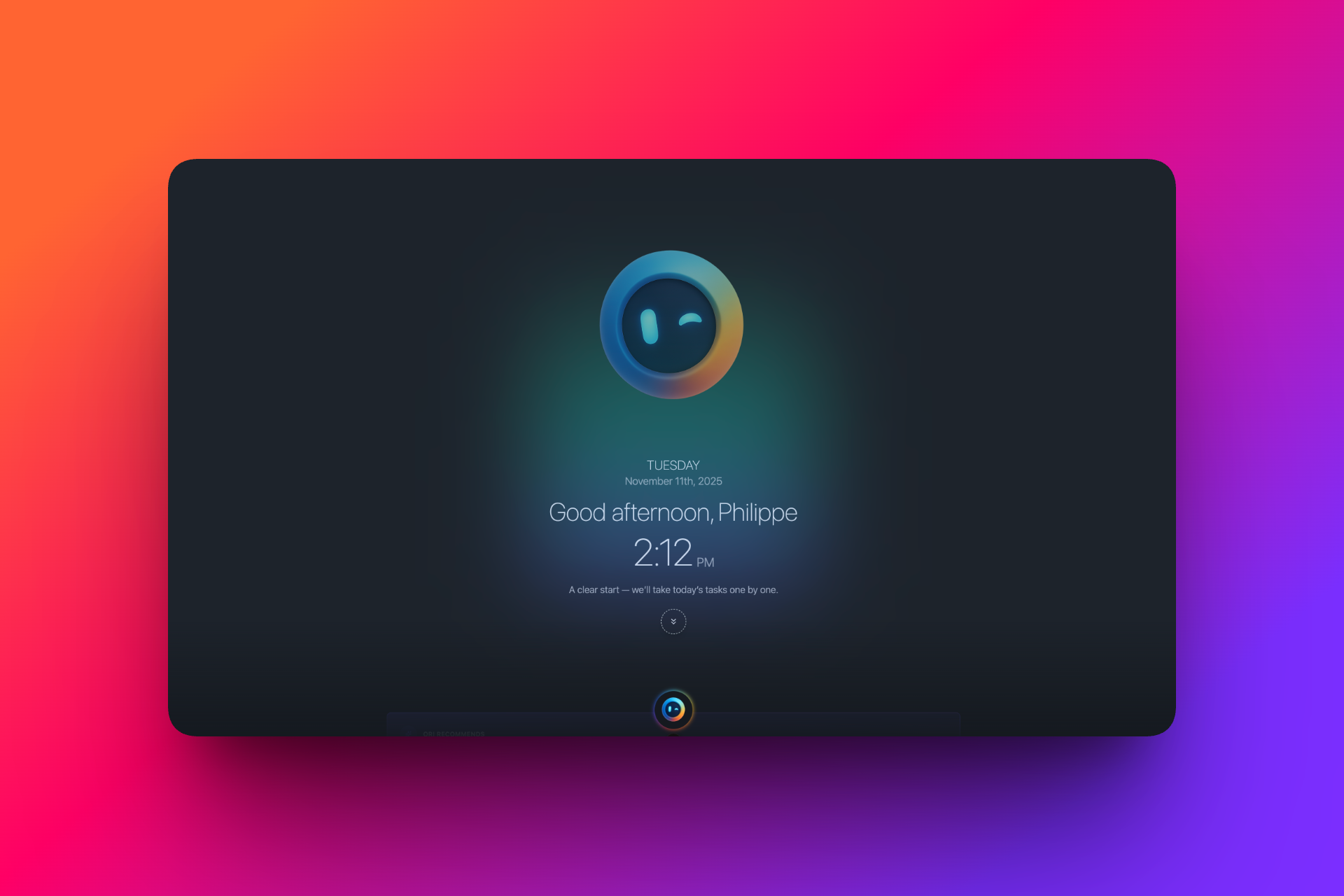 Friendly greeting and status from Ori